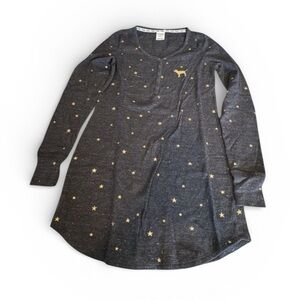 PINK Vintage Victoria’s Secret Christmas night gown with gold stars NEW